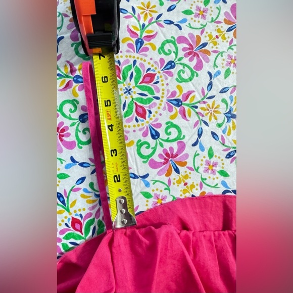 Ann Taylor Loft Linen Cotton slip dress pink ruffle spaghetti strap size 10 pink - Picture 7 of 16